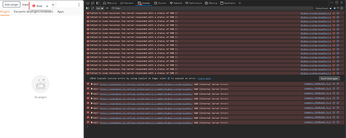 plugin upload errores